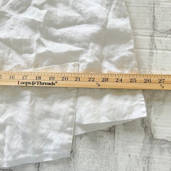 Stijfselkissie Linen Tunic Top Lagenlook Artsy Cowl Neck Asym Hem Pocket Sz M - Picture 8 of 9